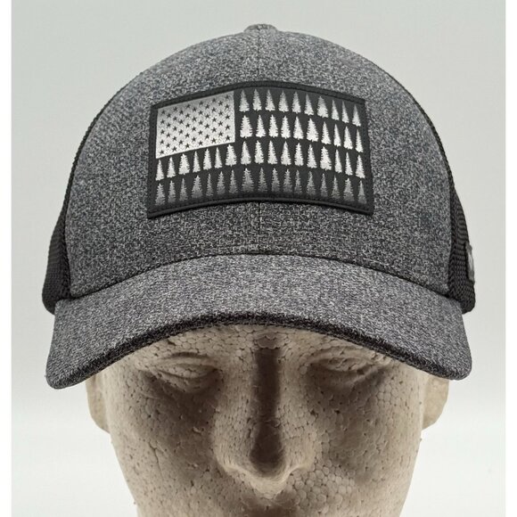 Columbia Hat Tree Flag Mesh Cap FlexFit High-Crown Gray Black Size  L / XL - Picture 1 of 5